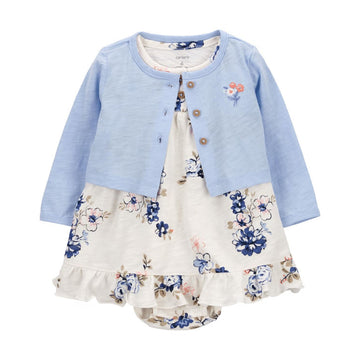 Carter´s - Conjunto de  piezas niña azul | +6m