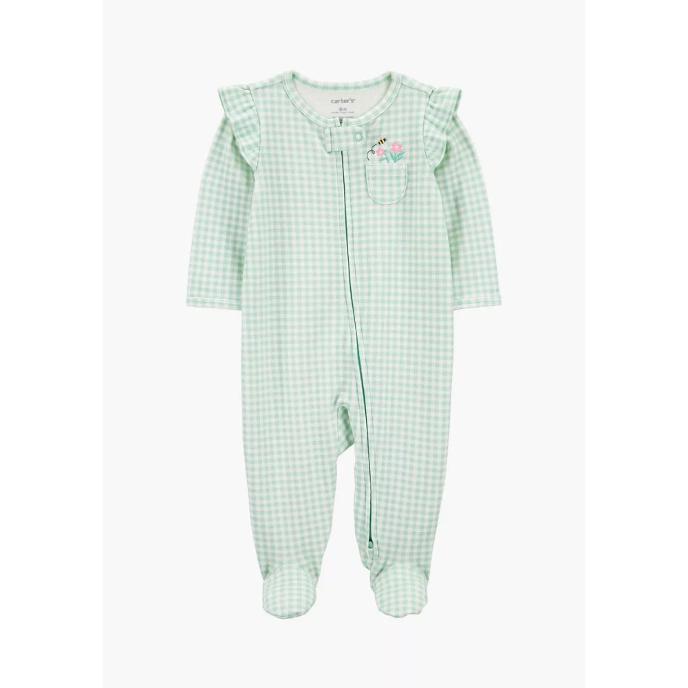 Carter´s- Pijama para niña con bordado de flores