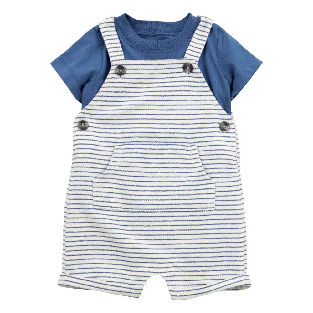 Carter´s - Conjunto De 2 Prendas Playera A Rayas Y Overol Corto