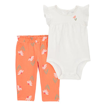 Carter´s- Conjunto de 2 piezas pantalón y mameluco para niña