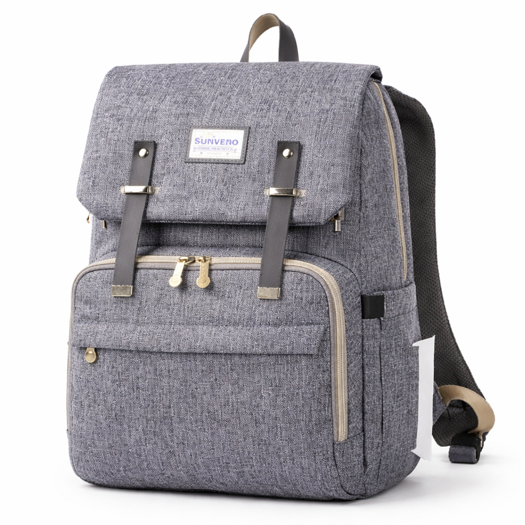 Sunveno - Mochila pañalera gris