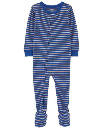 PIJAMA / SP23 IB 1PC TEXTURED FTD BLUE-RED STRIPES