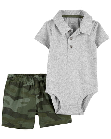 CONJUNTO GREY CAMO POLO