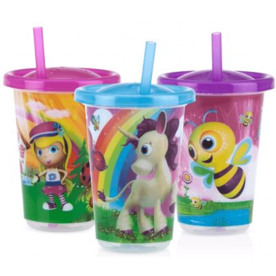 VASITOS WASH OR TOSS IMPRESOS 10oz X3