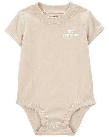 ENTERIZO SLOGAN BEIGE SMILEY