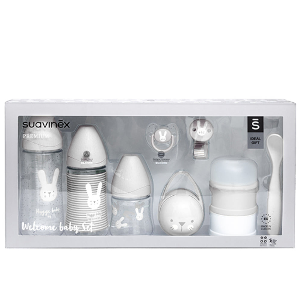 Suavinex- set welcome baby gris