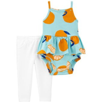ENTERIZO S/M LEGGINS  BLUEORANGE PARA NIÑA 3M