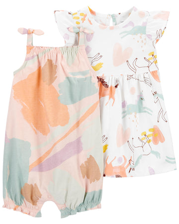 CONJUNTO 2PK ROMPER PINK
