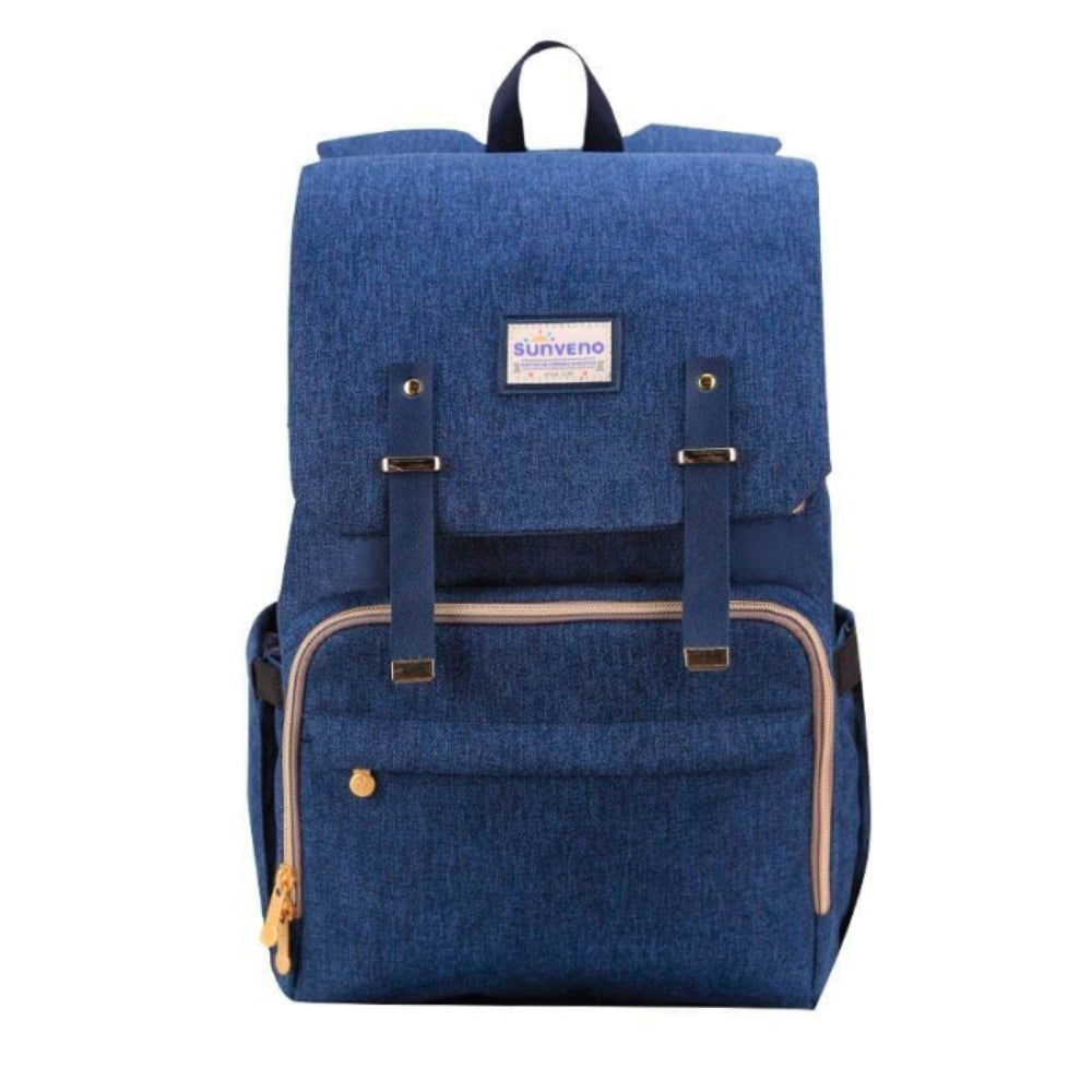 Sunveno - Mochila pañalera azul.