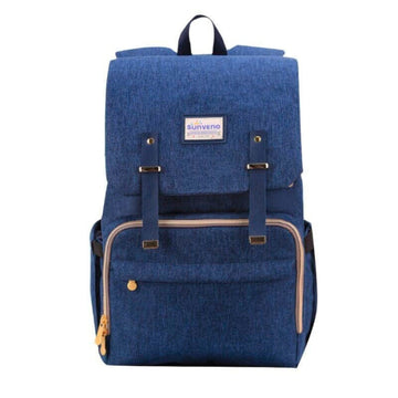 Sunveno - Mochila pañalera azul.