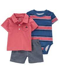 CONJUNTO 3PC SOLID RED POLO