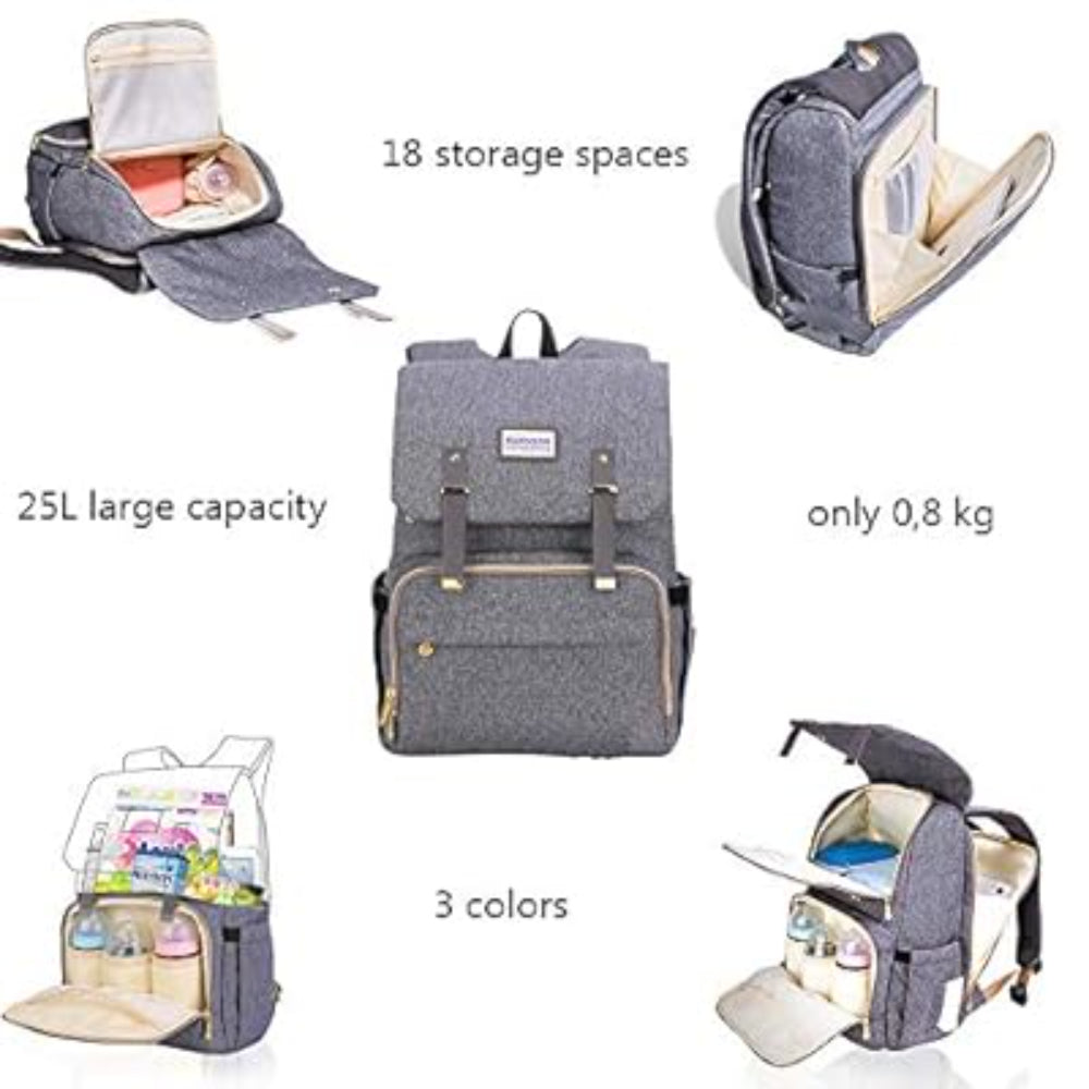 Sunveno - Mochila pañalera gris