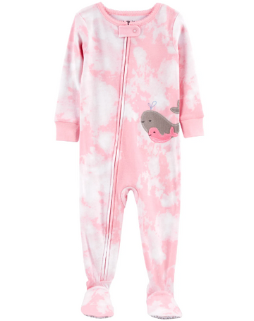 PIJAMA COTTON PINK TIE DYE WHALE