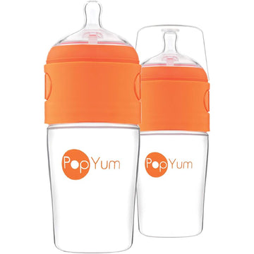 PopYum - Set de 2 biberones 9oz Orange