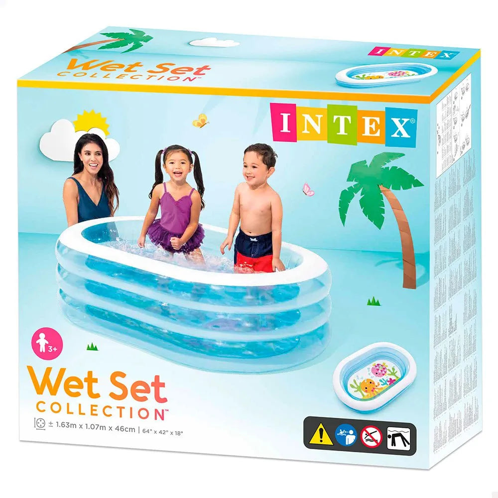Intex - Piscina ovalada con figuras marinas