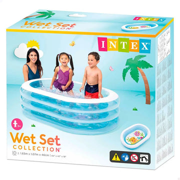 Intex - Piscina ovalada con figuras marinas
