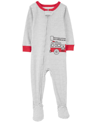 PIJAMA GREY-WH FIRETRUCK
