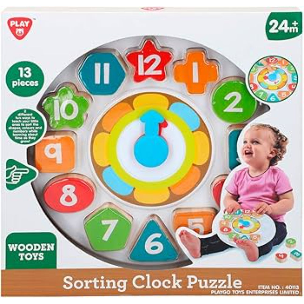 Playgo- rompecabeza de reloj