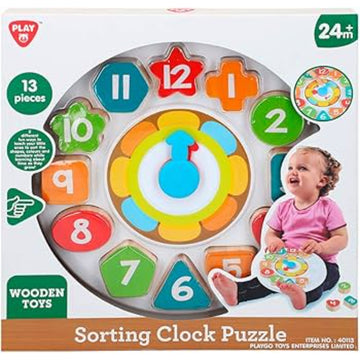 Playgo- rompecabeza de reloj