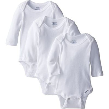 ENTERIZO MANGA LARGA BLANCA X3 3-6M