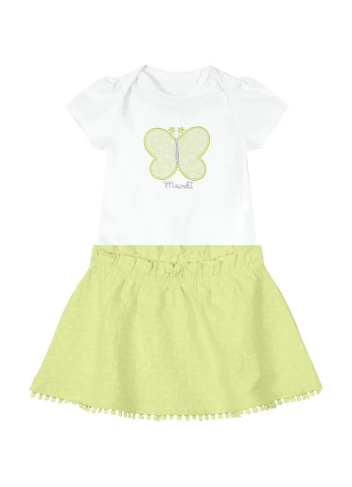 Brandili - Conjunto infantil para niñas verde | +6M