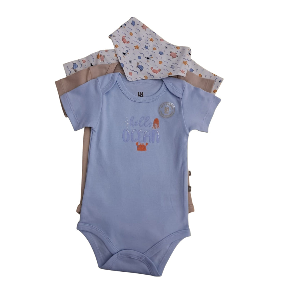 B4baby- set de 3 mamelucos para niño |+9M