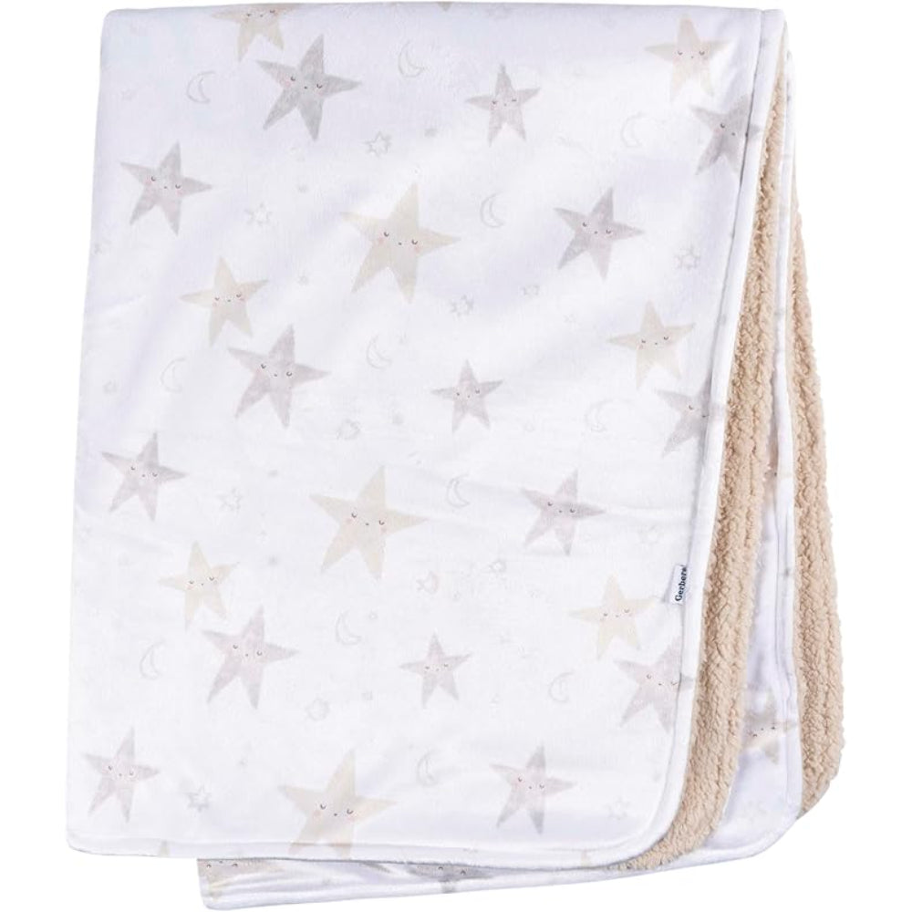 Gerber- cobija beige de estrellas y lunas