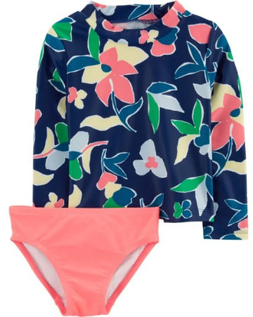 CONJUNTO /SP23 IG RG SET SWIM NAVY FLORAL 2PC RG SET