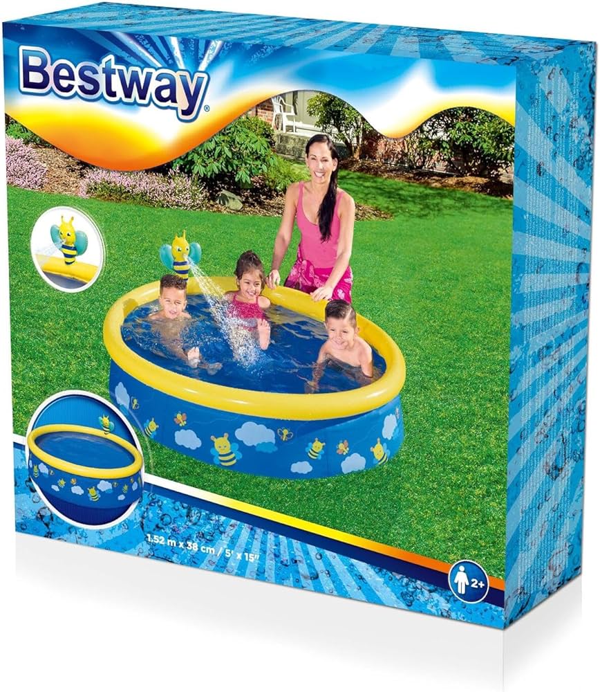 Bestway - Piscina azul con abejita al aire libre