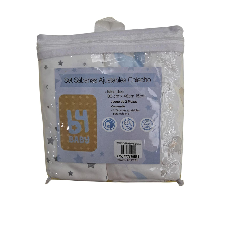B4BABY - SET SÁBANAS AJUSTABLES COLECHO