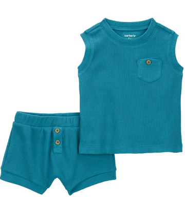 Carter´s - Conjunto de 2 piezas de canalé para bebé | +6M