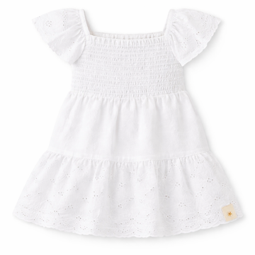 Brandili - Vestido con paletones | blanco