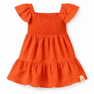Brandili - Vestido con paletones | naranja