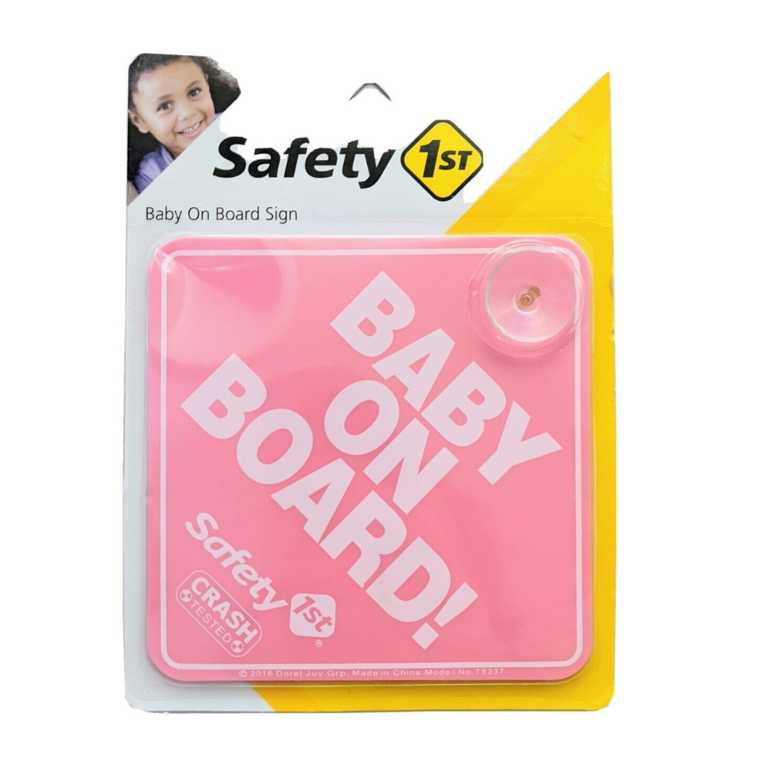 Safety 1st - Letrero de bebe a bordo rosado