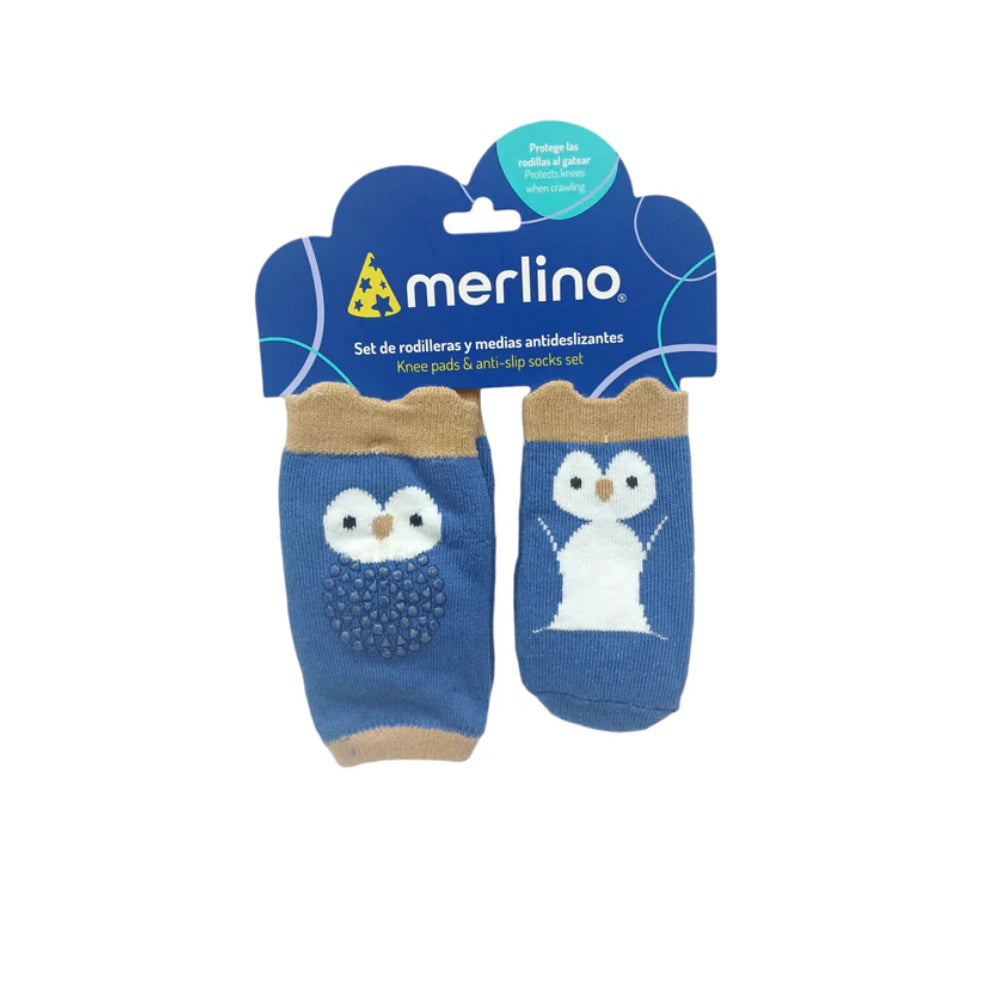 merlino- set de gateo medias y rodilleras
