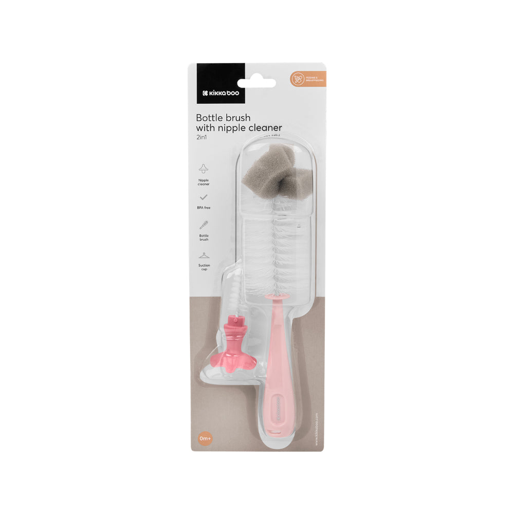 Kikkaboo- cepillo para biberon 2 en 1