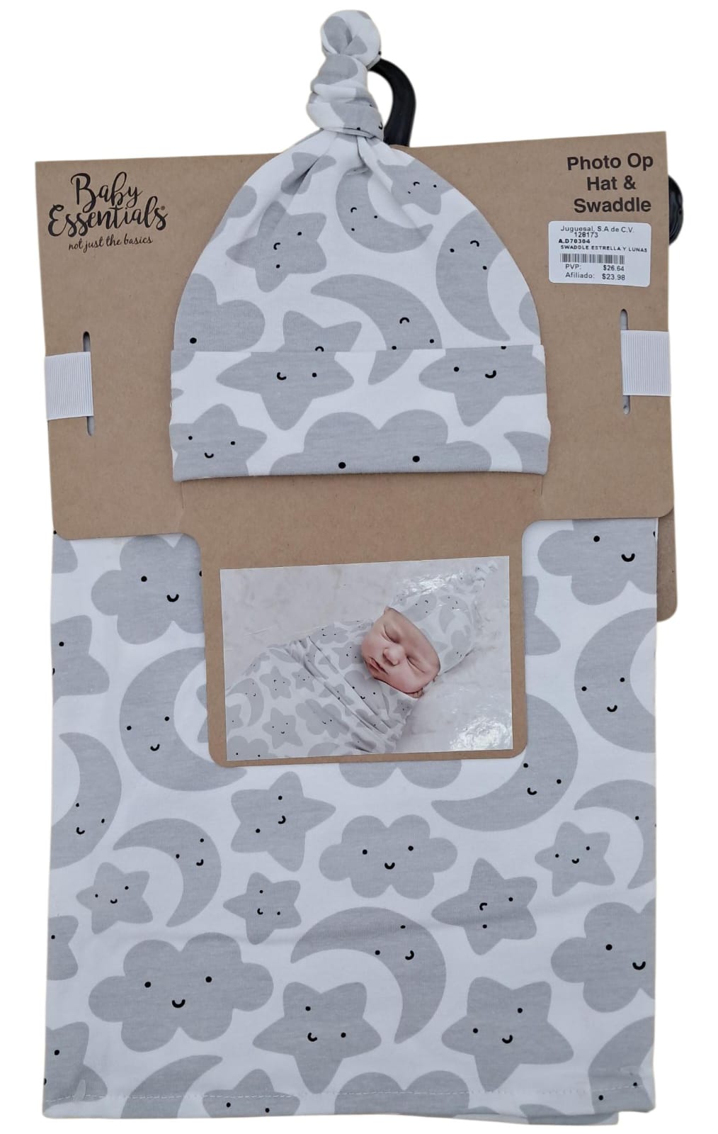 SWADDLE ESTRELLA Y LUNAS GRISES