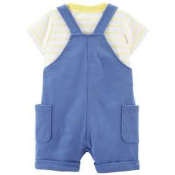 OVEROL CON CAMISA M/C AMARILLO/AZUL PARA NIÑO 9M