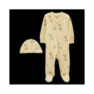 PIJAMAS/SP23 I B 2PC SNP SET YELLOW LION PRINT LBB