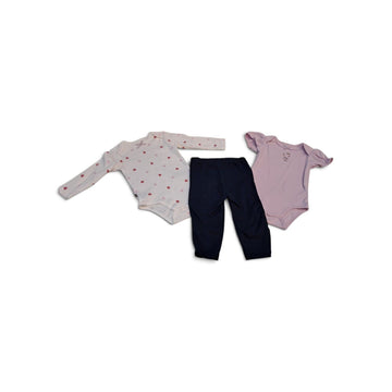 B4baby - Conjunto de 3 piezas pantalón y mameluco niña | +6m