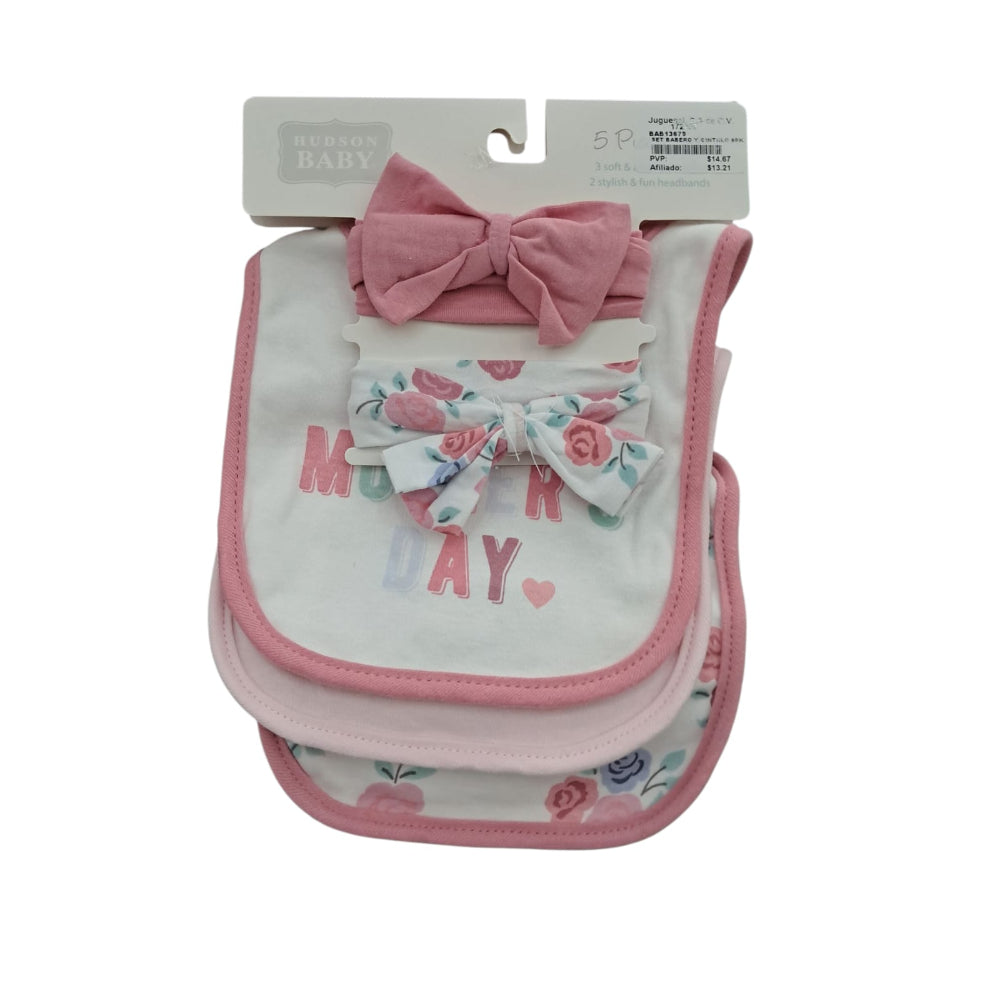 Baby vision- Set de baberos y cintillos de niña