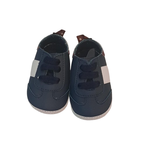 B4baby- Zapatilla azul con franja blanco | talla 16
