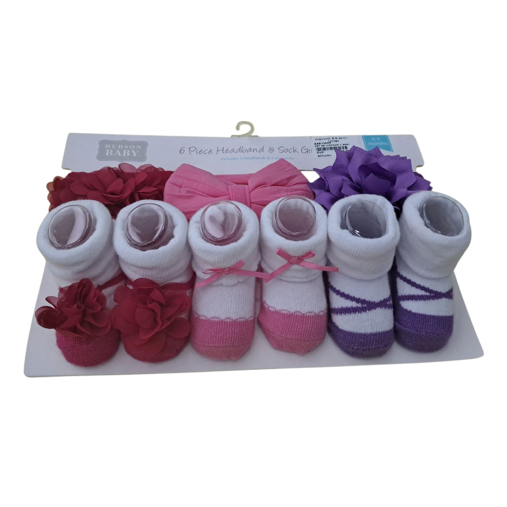 set de 3 vinchas y 3 medias
