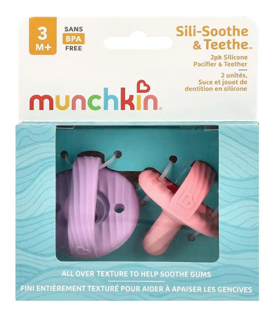 Munchkin - Set de 2 chupetes silicón | niña