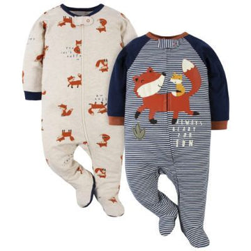 SET 2 PIJAMAS NIÑO FOX 0-3M