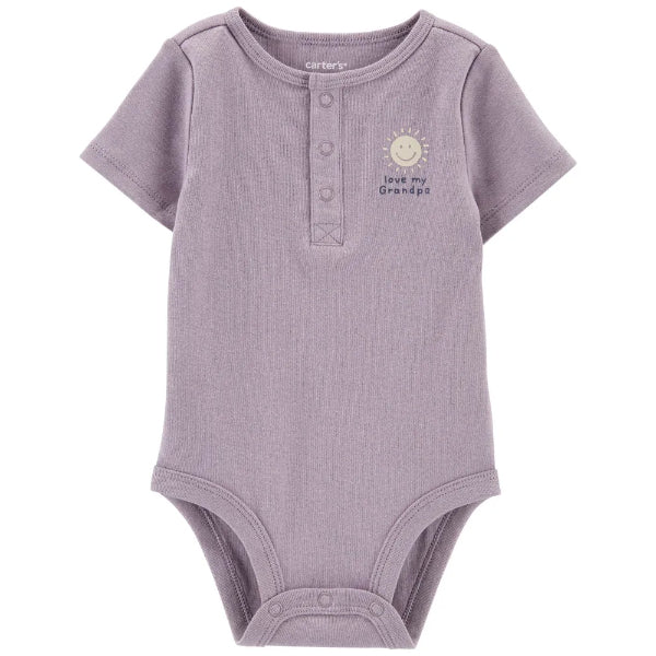 carter´s-ENTERIZO /SP23 I N SLOGANBS PURPLE GRANDPA SMILE