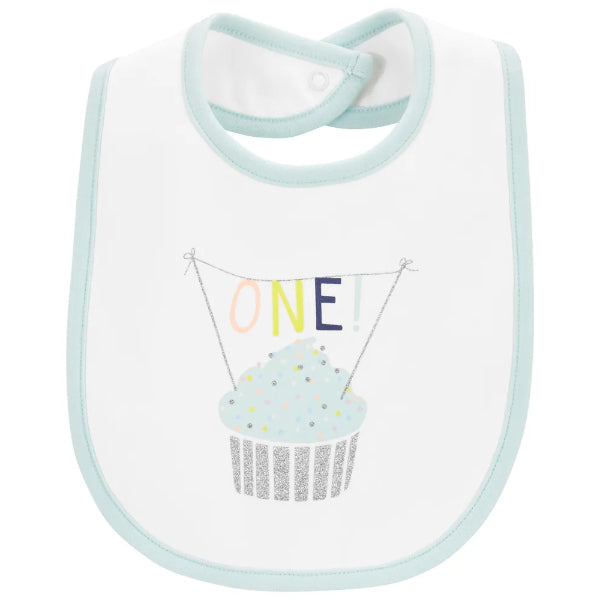 carters-BABEROS /SP23 I N BIB MINT BIRTHDAY