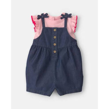 Carter´s - Conjunto de 2 piezas overol para niña | 3m+