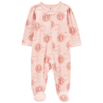 Carter´s - Pijama rosado con estampado de leon para niña | +9m
