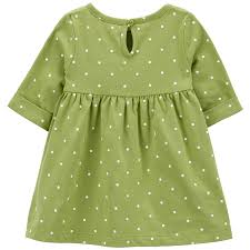 Carter's - Vestido Verde Con Flores || +6M